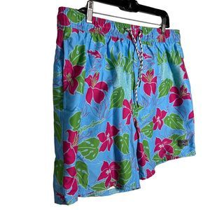 Maui & Sons Surfside Floral Swim Trunks. Size XL.